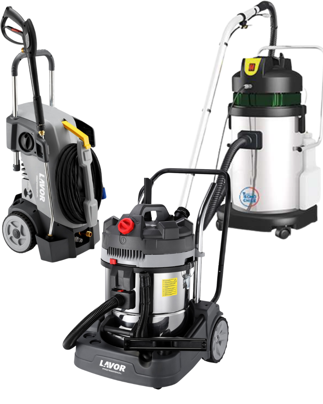 SUPER PACK TRIO EMPRENDE CARWASH | HIDROLAVADORA + ASPIRADORA + LIMPIA TAPICES