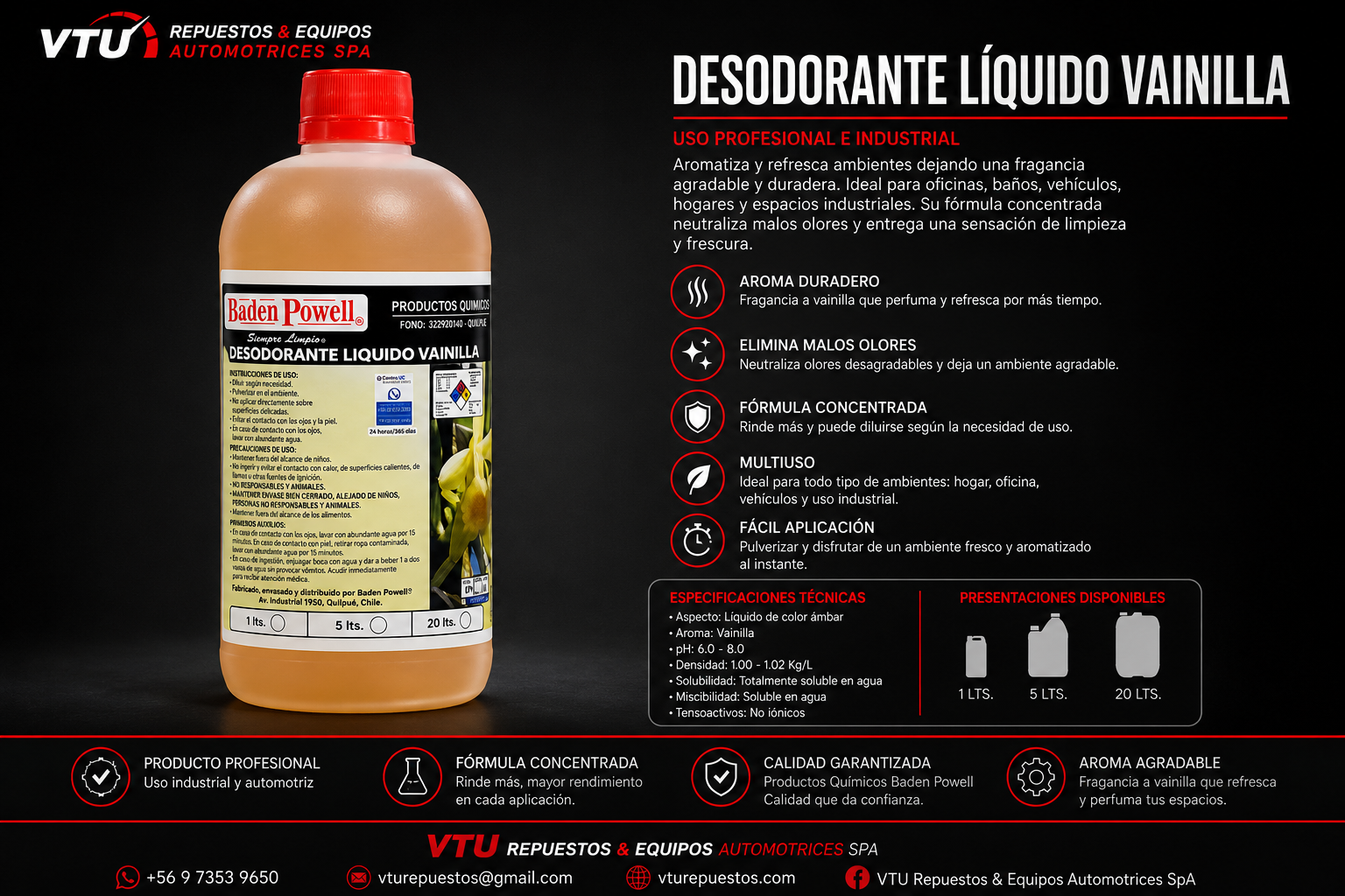 DESODORANTE LÍQUIDO VAINILLA